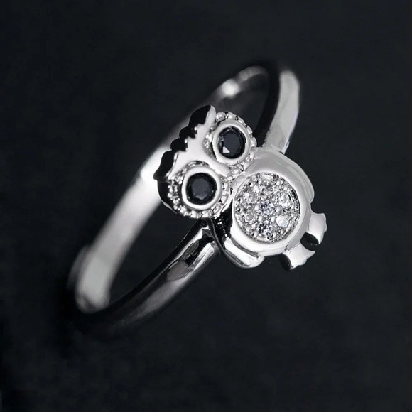 🍁  925 Silver Plated 3A CZ Cute Ring for Men Women, FB16FA1042 - Picture 1 of 6